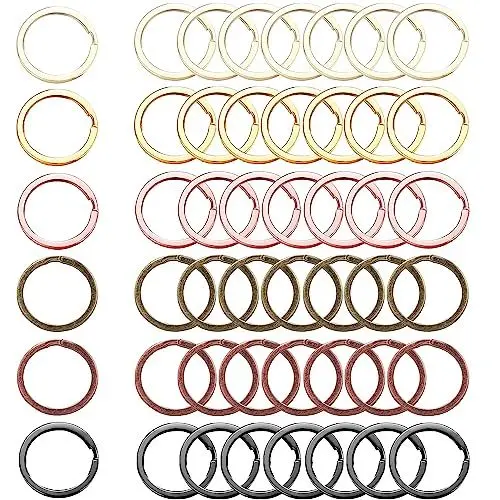 Produktbild: KITRDOOR Frühling O Ring Runde Karabiner Karabinerhaken Haken Trigger Frühling Schlüsselring Schnalle für Schlüsselanhänger Taschen Geldbeutel DIY Craft Making (60)