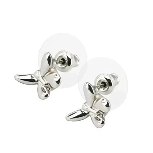 Produktbild: Schmetterling Neodym Magnet Ohrstecker medizinischer Edelstahl silber hochglanzpoliert nickelfrei allergiefrei Energetix 4you 1033P Magnetix 1031P