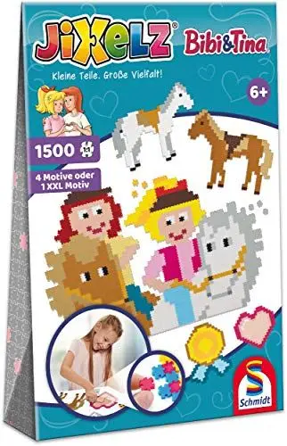 Produktbild: Schmidt Spiele 46116 Jixelz, Bibi & Tina, 1500 Teile, 5 Motive, Kinder-Bastelsets, Kinderpuzzle