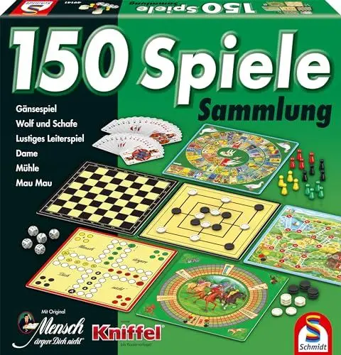 Produktbild: Schmidt Spiele 49141 150er Spielesammlung grün, Bunt