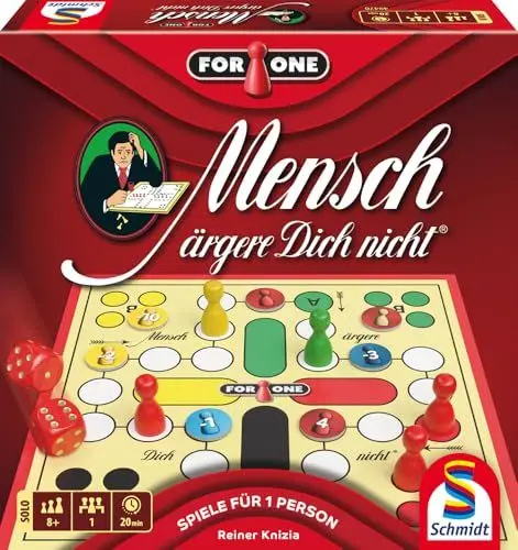 Produktbild: Schmidt Spiele 49470 for One, Mensch ärgere Dich Nicht, Würfelspiel