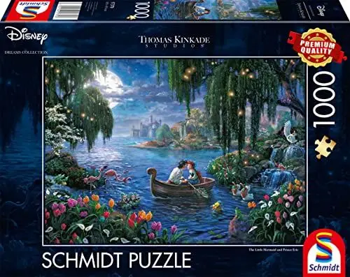 Produktbild: Schmidt Spiele 57370 Thomas Kinkade, Disney, The Little Mermaid and Prince Eric, 1000 Teile Puzzle