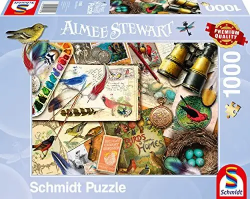 Produktbild: Schmidt Spiele 57582 Aimee Stewart, Aufgetischt Vogelbeobachtung, 1000 Teile Puzzle