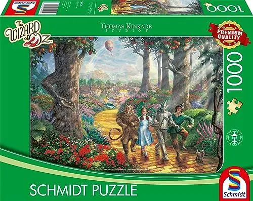 Produktbild: Schmidt Spiele 58426 Thomas Kinkade, Warner, Wizard of Oz, Follow the yellow Brick Road, 1000 Teile Puzzle