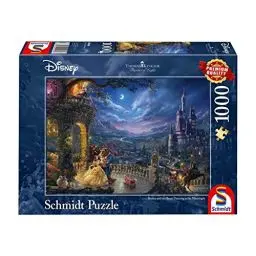 Produktbild: Schmidt Spiele 59484 Thomas Kinkade, Disney Die Schöne und das Biest, Tanz im Mondlicht, 1000 Teile Puzzle