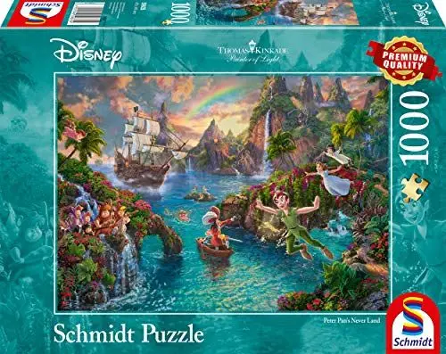 Produktbild: Schmidt Spiele 59635 Thomas Kinkade, Disney, Peter Pan, 1000 Teile Puzzle