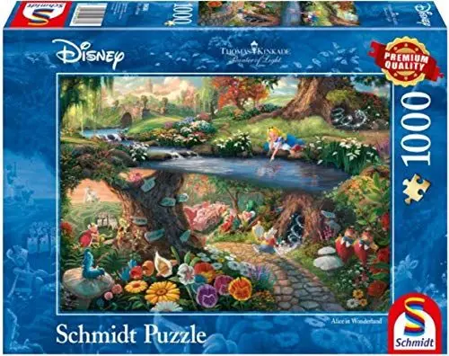 Produktbild: Schmidt Spiele 59636 Thomas Kinkade, Disney, Alice im Wunderland, 1000 Teile Puzzle