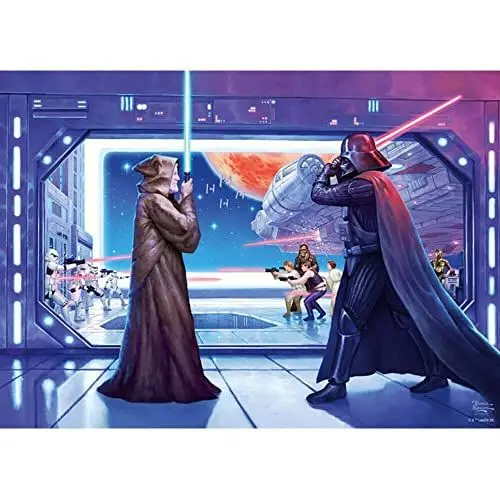 Produktbild: Lucas Film, Star Wars, Obi Wan's Final Battle (Puzzle): Erwachsenenpuzzle Kinkade Collection - Lucas Film 1.000 Teile