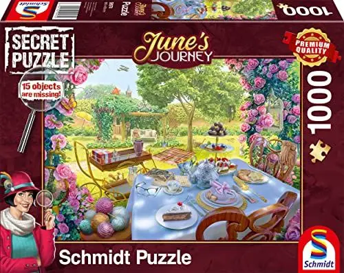 Produktbild: Schmidt Spiele 59974 Junes Journey, Tee im Garten, 1000 Teile Puzzle