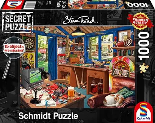 Produktbild: Schmidt Spiele 59977 Secret Puzzle, Vaters Werkstatt, 1000 Teile Puzzle