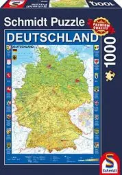 Produktbild: Schmidt Spiele Puzzle 58287 Deutschlandkarte, 1.000 Teile Puzzle