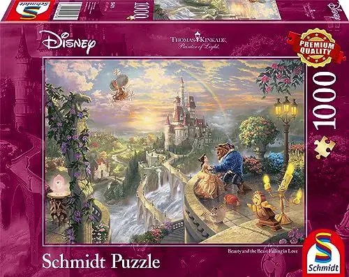 Produktbild: Schmidt Spiele Puzzle 59475 - Thomas Kinkade, Disney Die Schöne und das Biest, 1.000 Teile Puzzle(Exklusiv bei Amazon)