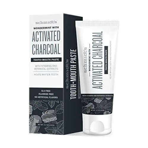Produktbild: Schmidt's Zahnpasta (für frischen Atem Activated Charcoal ohne Fluorid) 1 Stück (100 ml)