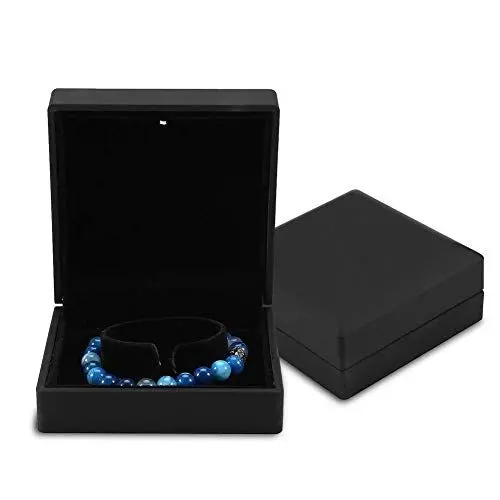 Produktbild: Schmuck Geschenkbox mit LED-Licht, Schmuckkästen für Ring Ohrring Halskette Armband, Display Aufbewahrungskoffer für Hochzeitsantrag Engagement, Universal Verpackung Schmuckschachtel(Armband)