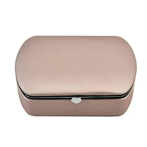 Produktbild: JSNOM Schmuckschatulle für Damen, Mädchen, modernes Schlafzimmer, Schmuckbox, Damen, Picolla Leder, mit Spiegel für Ringe, Ohrringe, Halskette, Armband, für Reisen, Arbeit, Shopping, Schmuckhalter,