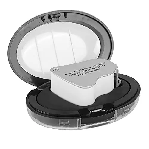 Produktbild: Schmuck-Lupe-Licht, Tragbar, Relikt-Reparatur, Handwerk, Zusammenklappbar, Antike Elektronische Platine, LED-Lupe mit Lupe, 30-Fach, 60-Fach, für Lampenkunstwerke, ABS-Aluminium,