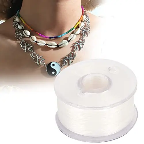 Produktbild: Schmuckperlenschnur, Dehnbare Schnur für Armbänder, Perlenschnur 0,3 mm dehnbares elastisches Seil Perlen DIY Schmuck Armband Herstellung Schnur Stretching Seil für Jeweley Herstellung (Weiß)