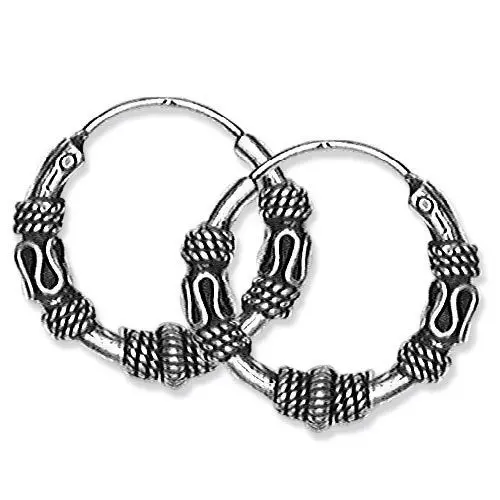 Produktbild: Schmuck-Pur 925/- Silber Ohrringe Design-Creolen 18mm