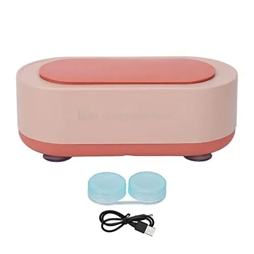 Produktbild: Schmuckreiniger, Wiederaufladbare Tragbare 360-Grad-Brillenreinigungsmaschine für Brillen, Uhren, Ohrringe, Ringe, Halsketten(Rosa)