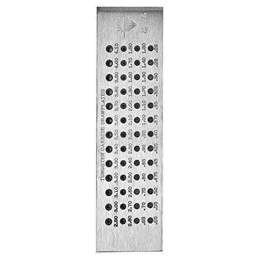 Produktbild: Schmuckseil mit 4 Löchern, rund, silberfarben, Zeichenbrett, Kohlenstoffstahl, Zugplatte, Schmuckdraht, für Schmuckherstellung (B)