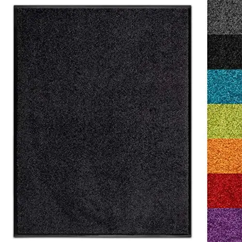 Produktbild: Schmutzfangmatte Use&Wash - Türmatte Sauberlaufmatte Fußabtreter - Fussmatte Teppich - für Flur Eingang Eingangsbereich - rutschfest & waschbar - in vielen Farben (120 x 180 cm, Schwarz 1000)