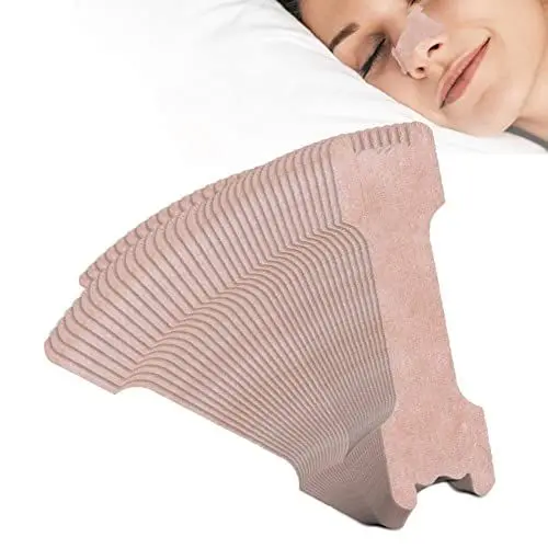 Produktbild: Schnarchstopper Nasenpflaster, 100 Stück Anti Schnarchen Nasenstreifen Entlasten Nasenverstopfung Gesundes Schlafen Nasenstreifen Stoppen Schnarchen Anti-Schnarch-Pflaster