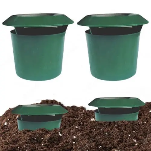 Produktbild: Schneckenschutz,4 Stück Wiederverwendbare Schneckenfalle Garten, Bierfalle Schnecken, Schneckenfallen, Bierfallen für Schnecken, Umweltfreundliche Schneckenabwehr Schneckenbekämpfung (4, Grün)
