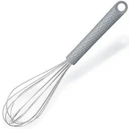 Produktbild: Schneebesen Edelstahl, 28cm Länge - Spülmaschinenfest & lang anhaltende Rührbesen mit weichem bequemem Silikon Griff - Der perfekte Schaumbesen für Ihre Küche - Ideal whisk zum Backen und Mischen