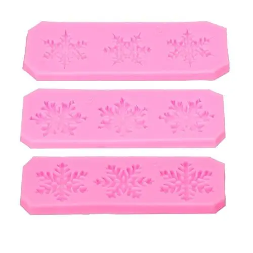 Produktbild: Schneeflocken-Schokoladenformen, Schnee-Silikon-Form kein viskoses Design Hochtemperaturbeständig für DIY für Schokolade für Kuchendekoration