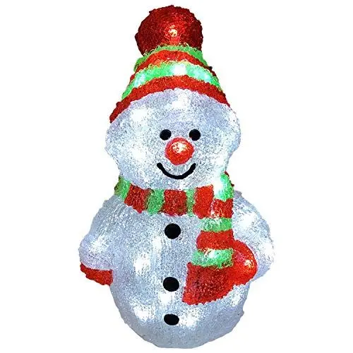 Produktbild: Schneemann Acryl Beleuchtung Figur kaltweiß 40 LEDs Strombetrieb Außenbeleuchtung Weihnachtsbeleuchtung