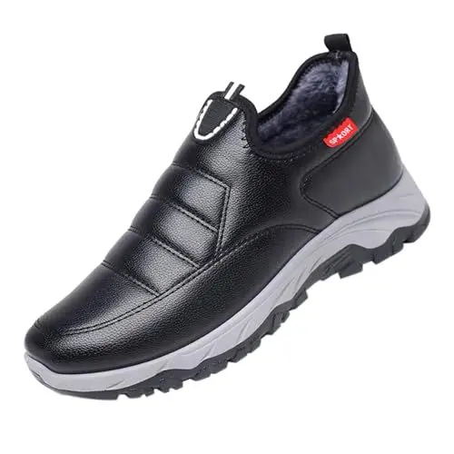 Produktbild: Schneestiefel Herren Winter Warm Gefüttert Winterstiefel Baumwollschuhe Wandern Winterschuhe Stiefeletten Schneeschuhe Herren Thermostiefel Warm Stiefel wasserdichte Winterstiefelette