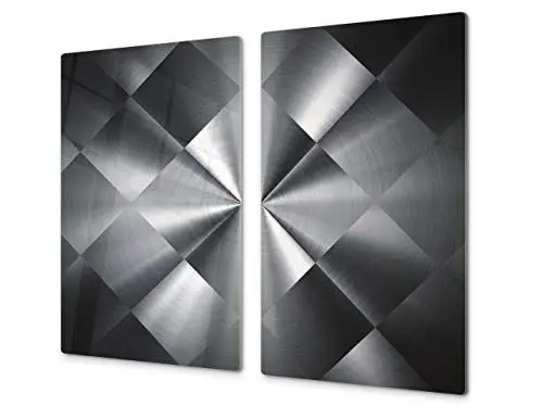 Produktbild: Schneidbrett aus Hartglas und schützende Arbeitsoberfläche – Schneideplatten SINGLE mit 60 x 52 cm und DOUBLE - zwei Bretter mit 30 x 52 cm D01 Abstract Series: Texture 52
