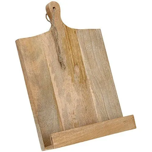 Produktbild: Schneidebrett-Form, Holz, Kochbuch, Rezepthalter, Leseständer