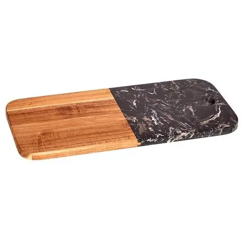Produktbild: Schneidebrett aus Holz und schwarzem Marmor, 38 cm, Kollektion Kinvara