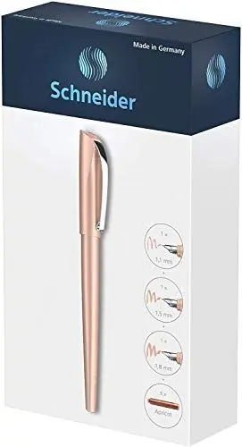 Produktbild: Schneider 143806 Callissima Kalligraphie Füller Geschenk-Set (3 verschiedene Federstärken inkl. Patronen) apricot,