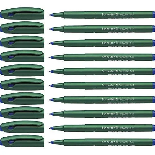 Produktbild: Schneider 1473 Topwriter 147 Faserschreiber (0,6 mm) 10er Packung blau