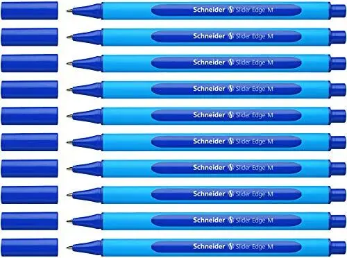 Produktbild: Schneider 152103 Slider Edge M Kugelschreiber (Strichstärke: M, dokumentenecht, Dreikant-Stift) 10er Packung blau