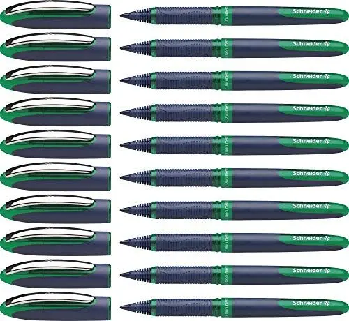 Produktbild: Schneider 183004 One Business Tintenroller (Dokumentenecht mit 0,6 mm Strichstärke, Made in Germany) 10er Pack, grün