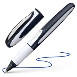 Produktbild: Schneider 187803 Ray Tintenroller (Nachfüllbar mit Standard Tintenpatronen, geeignet für Rechts- und Linkshänder) tiefblau/hellgrau