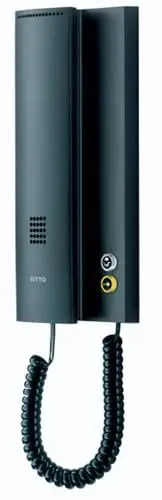 Produktbild: Schneider Electric Ritto Wohntelefon, Gegensprechanlage, Türsprechanlage, Türöffnertaste, Inneneinheit, schwarz, Artikelnummer 1763040