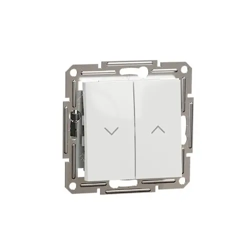 Produktbild: Schneider Electric Asfora Jalousie-, Rolladentaster, Unterputz, Steckklemmen, 10A, 250V, IP20, weiss, Artikelnummer EPH1370121D