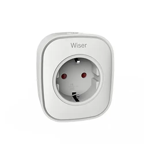 Produktbild: Schneider Electric CCTFR6501 Wiser Smart Home Plug (Zwischenstecker), mit kostenloser App Funktion, kompatibel mit Amazon Alexa und Google Home, Energie sparend
