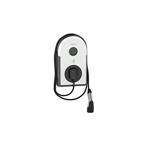 Produktbild: Schneider Electric EVB3S22NC0M Pro AC Wallbox, 22kW, Ladesäule für Elektroautos, T2 Kabel, MID, 6mA, IP55, IK10, NFC/RFID Reader