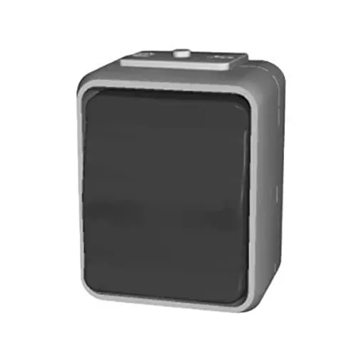 Produktbild: Schneider Electric Elso 441609 Aufputz Universal-Schalter, Schalter 1-fach, IP44, Feuchtraum Schalter, 10A, Steckklemme, Aquatop, licht/basaltgrau,Made in Germany