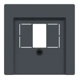 Produktbild: Schneider Electric Merten 297914 Zentralplatte für TAE Audio USB, anthrazit, System M