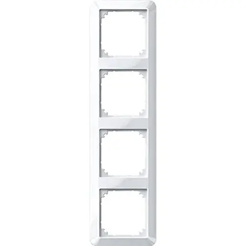 Produktbild: Schneider Electric Merten 389419 1-M-Rahmen 4fach für Steckdosen und Schalter, Polarweiß glänzend, Made in Germany