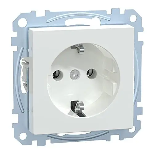 Produktbild: Schneider Electric MEG2301-0325 SCHUKO-Steckdose, Steckklemmen, aktivweiß glänzend, System M, Standard