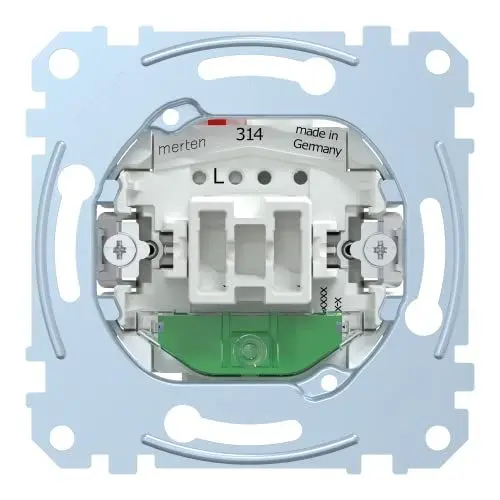 Produktbild: Schneider Electric Merten MEG3136-0000 Aus/Wechselschalter-Einsatz mit Orientierungslicht, 1-polig, 10 AX, AC 250 V, Steckklemmen