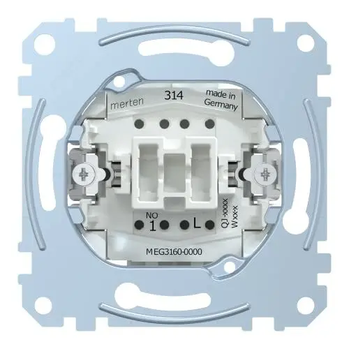 Produktbild: Schneider Electric Merten MEG3160-0000 Taster-Einsatz mit Orientierungslicht 10 A - AC 250 V, Unterputz zum Einbau von Schalter und Steckdose, Made in Germany