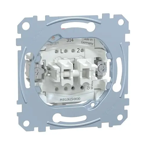 Produktbild: Schneider Electric Merten MEG3615-0000 Serienschalter-Einsatz 16 A - AC 250 V - Steckklemmen,Unterputz zum Einbau von Schaltern & Steckdosen, Made in Germany